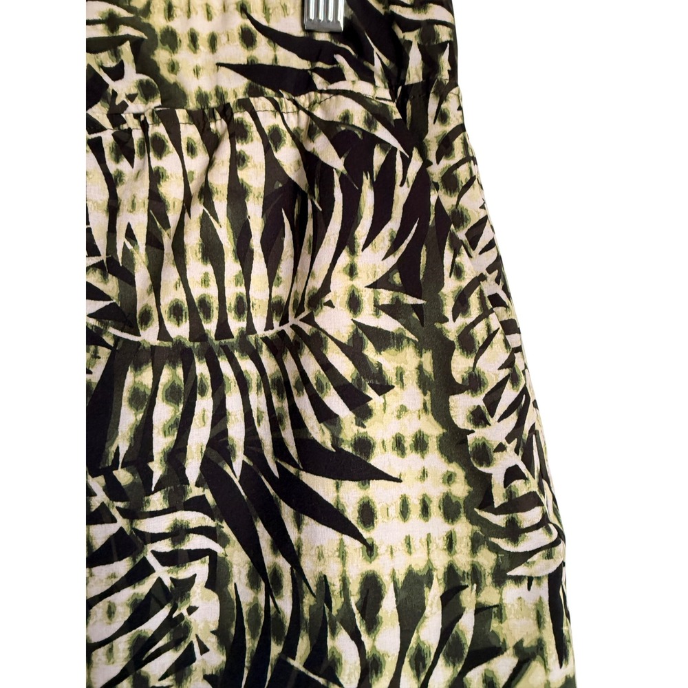 Tropical Modest Vacation Active J.Jill Fit Green Palm Leaf Print Skort Lg - Picture 9 of 10